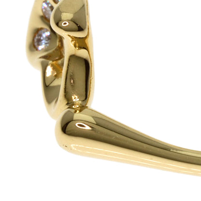 TIFFANY&Co.   Ring Open Heart 3P Diamond K18 Yellow Gold Ladies