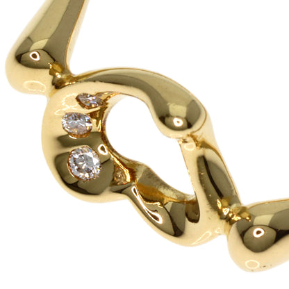 TIFFANY&Co.   Ring Open Heart 3P Diamond K18 Yellow Gold Ladies