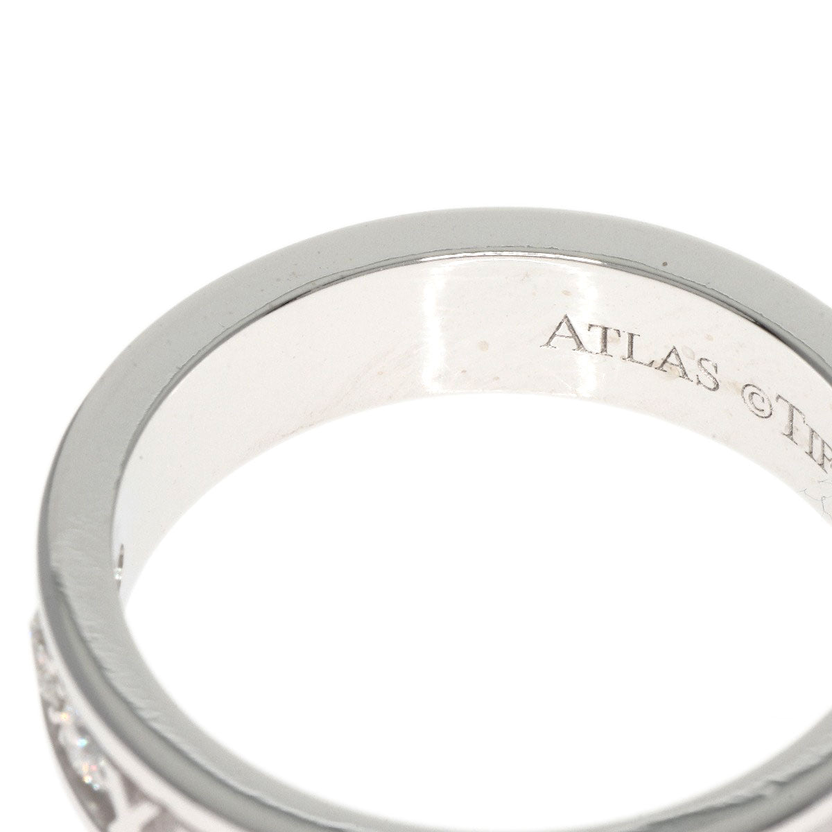 TIFFANY&Co.   Ring Atlas Narrow 3P Diamond K18 White Gold Ladies