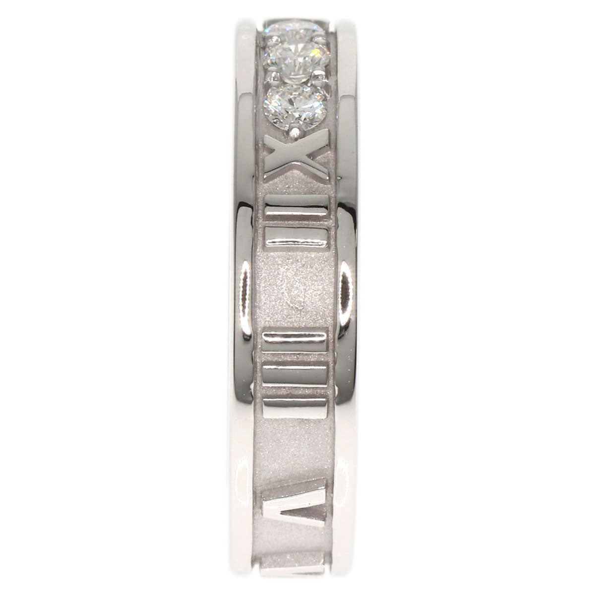 TIFFANY&Co.   Ring Atlas Narrow 3P Diamond K18 White Gold Ladies