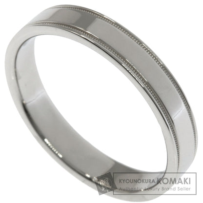 TIFFANY&Co. Milgrain Flat Band Ring Platinum PT950 Ladies [Used]