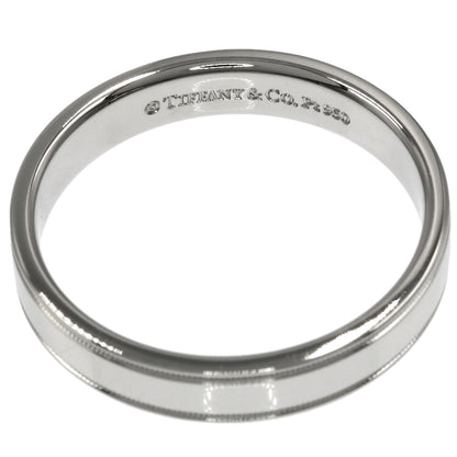 TIFFANY&Co. Milgrain Flat Band Ring Platinum PT950 Ladies [Used]