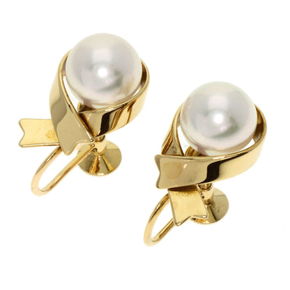 MIKIMOTO Pearl Pearl Earring K18 Yellow Gold Ladies [Used]