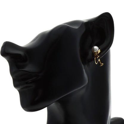 MIKIMOTO Pearl Pearl Earring K18 Yellow Gold Ladies [Used]