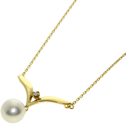 MIKIMOTO Pearl Pearl Necklace K18 Yellow Gold Ladies [Used]