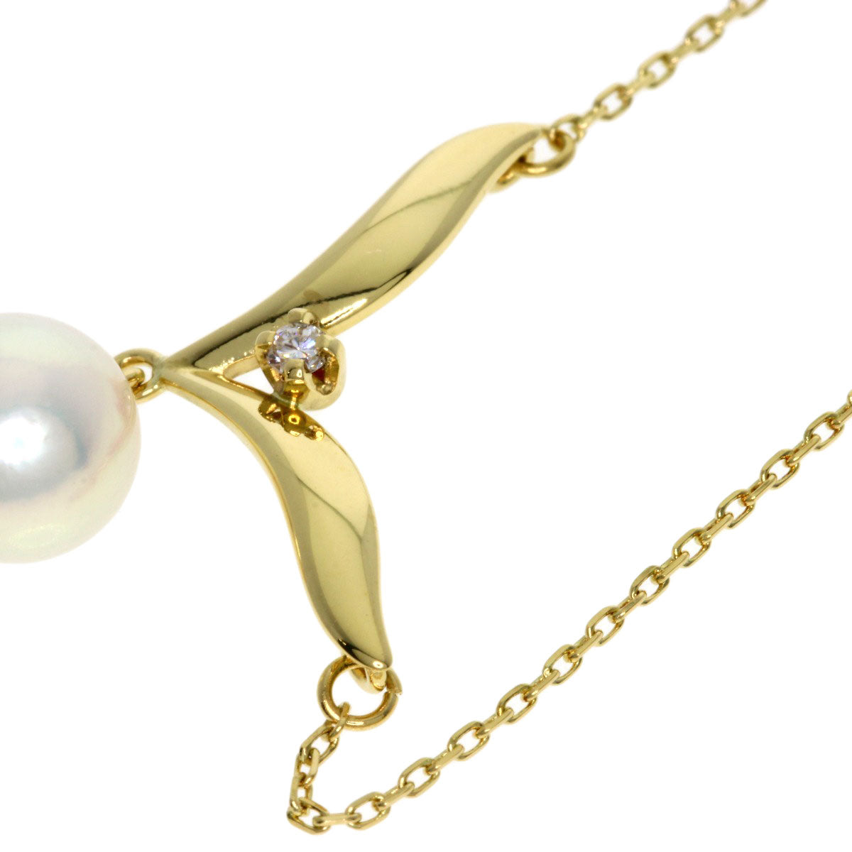 MIKIMOTO Pearl Pearl Necklace K18 Yellow Gold Ladies [Used]