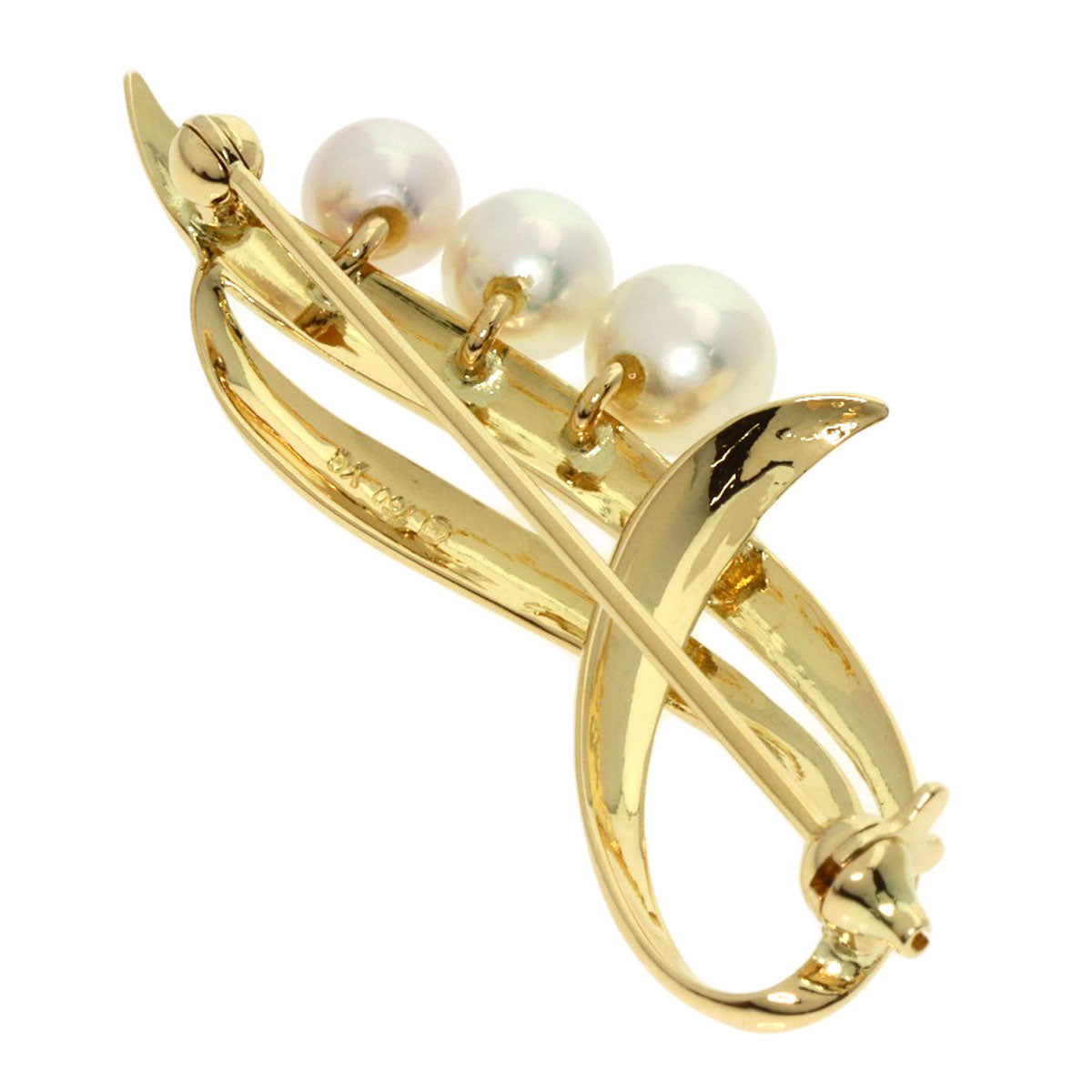 MIKIMOTO   Brooch Pearl Pearl K18 Yellow Gold Ladies