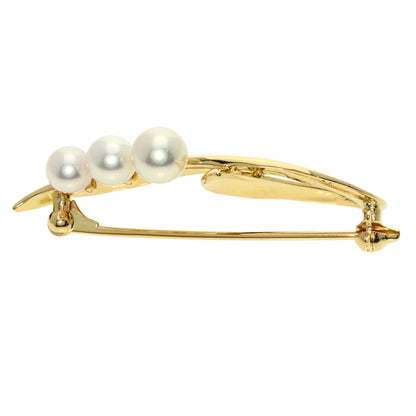 MIKIMOTO   Brooch Pearl Pearl K18 Yellow Gold Ladies