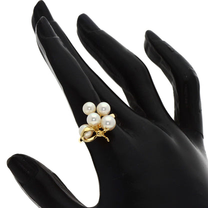 MIKIMOTO Pearl Pearl Ring K18 Yellow Gold Ladies [Used]