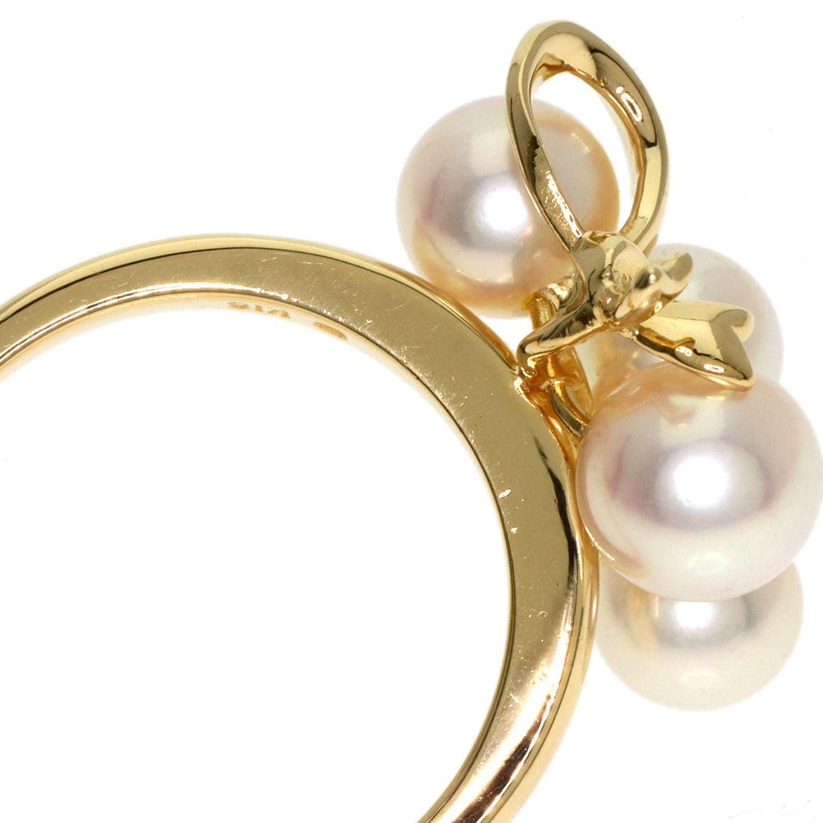 MIKIMOTO Pearl Pearl Ring K18 Yellow Gold Ladies [Used]
