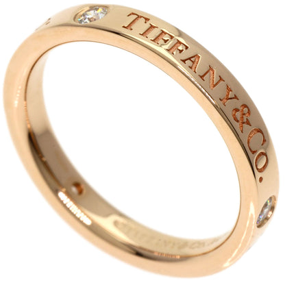 TIFFANY&Co.   Ring Flat Band 3P Diamond K18 Pink Gold Ladies