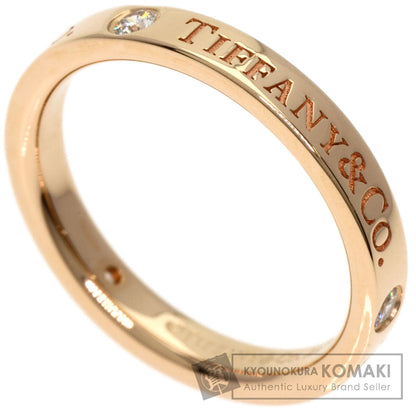 TIFFANY&Co.   Ring Flat Band 3P Diamond K18 Pink Gold Ladies