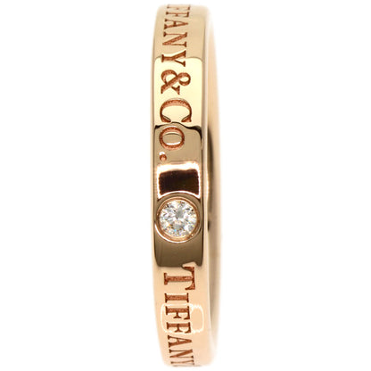 TIFFANY&Co.   Ring Flat Band 3P Diamond K18 Pink Gold Ladies