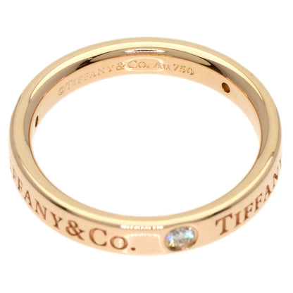 TIFFANY&Co.   Ring Flat Band 3P Diamond K18 Pink Gold Ladies