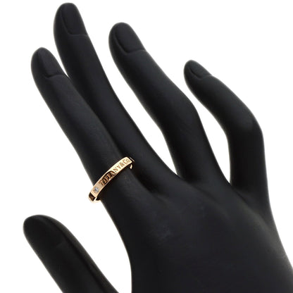 TIFFANY&Co.   Ring Flat Band 3P Diamond K18 Pink Gold Ladies