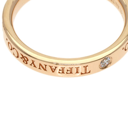 TIFFANY&Co.   Ring Flat Band 3P Diamond K18 Pink Gold Ladies