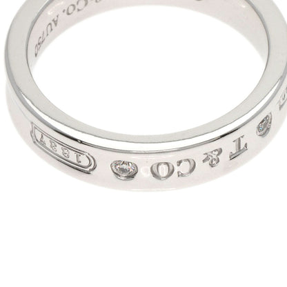 TIFFANY&Co.   Ring 1837 Narrow 2P Diamond K18 White Gold Ladies