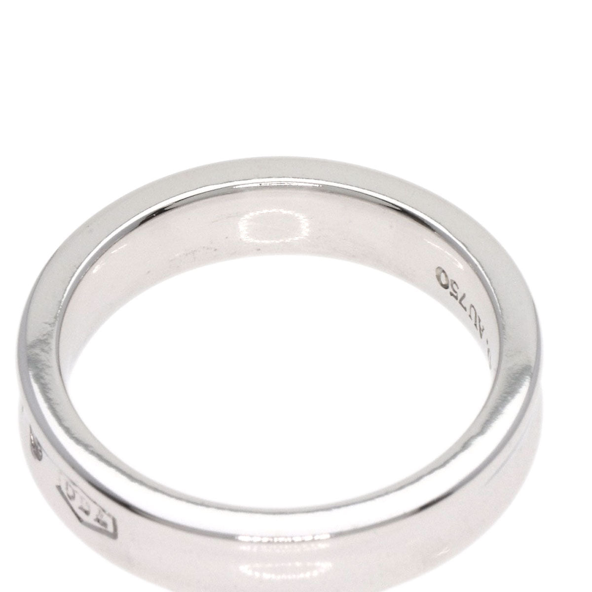 TIFFANY&Co.   Ring 1837 Narrow 2P Diamond K18 White Gold Ladies