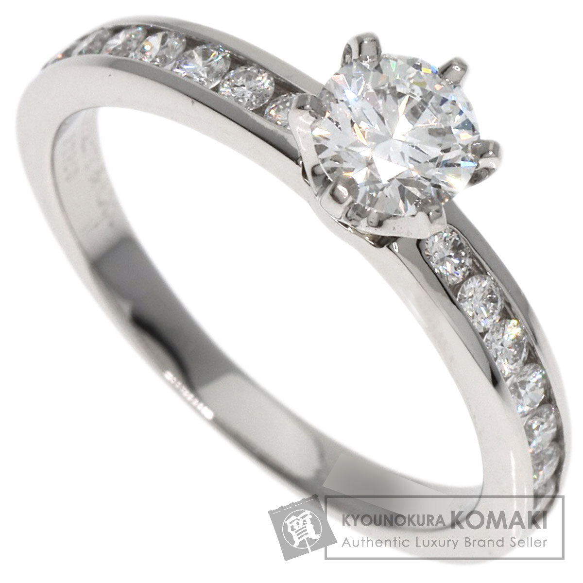 TIFFANY&Co. Channel Settings Diamond Ring Platinum PT950 Ladies [Used]