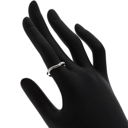 TIFFANY&Co. Curved 3P Diamond Ring K18 White Gold Ladies [Used]