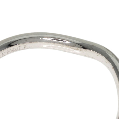 TIFFANY&Co. Curved 3P Diamond Ring K18 White Gold Ladies [Used]