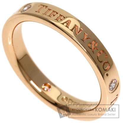 TIFFANY&Co.   Ring Flat Band 3P Diamond K18 Pink Gold Ladies