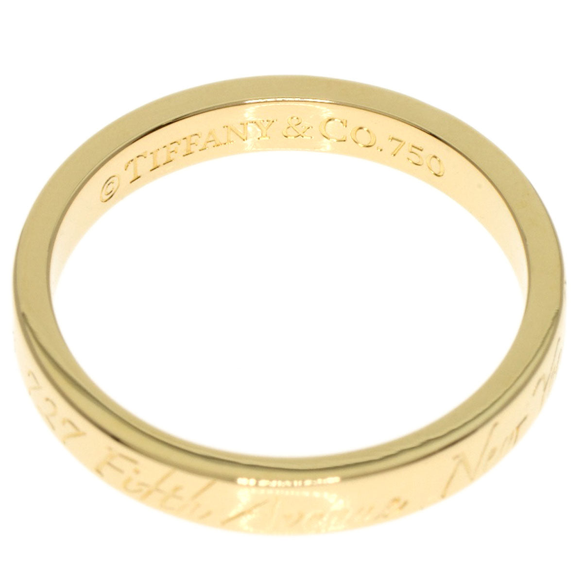 TIFFANY&Co.   Ring Notes narrow K18 Yellow Gold Ladies