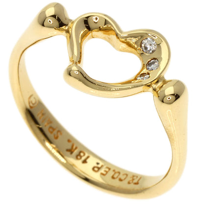 TIFFANY&Co.   Ring Open Heart 3P Diamond K18 Yellow Gold Ladies