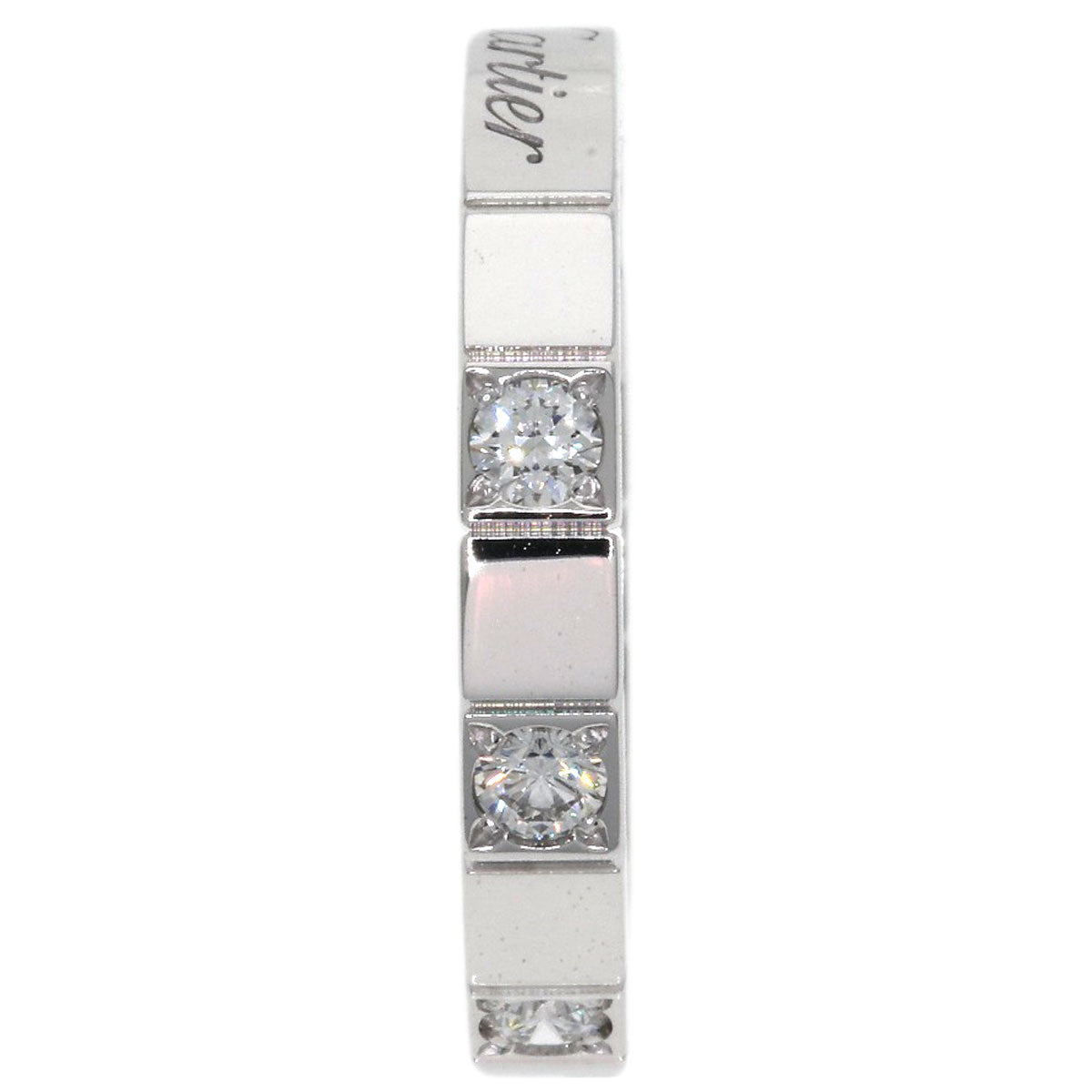 CARTIER   Raniere Half Diamond #48 Ring  K18 White Gold Ladies [Used]