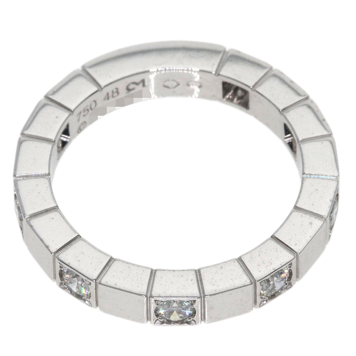 CARTIER   Raniere Half Diamond #48 Ring  K18 White Gold Ladies [Used]