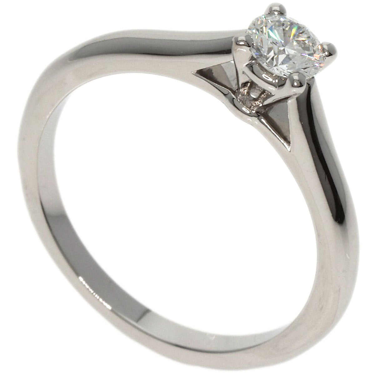 CARTIER Solitaire Diamond # 48 Ring Platinum PT950 Ladies [Used]