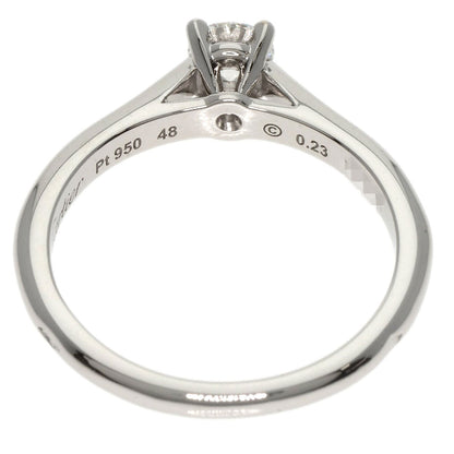 CARTIER Solitaire Diamond # 48 Ring Platinum PT950 Ladies [Used]