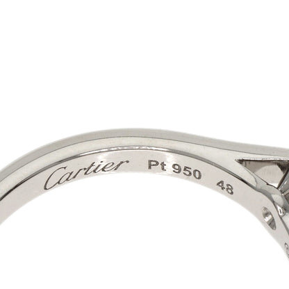 CARTIER Solitaire Diamond # 48 Ring Platinum PT950 Ladies [Used]