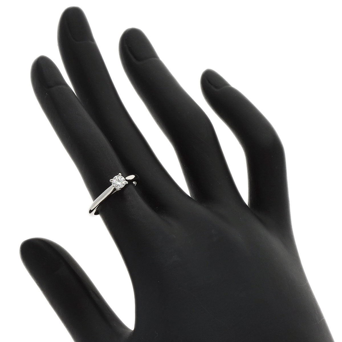 CARTIER Solitaire Diamond # 48 Ring Platinum PT950 Ladies [Used]