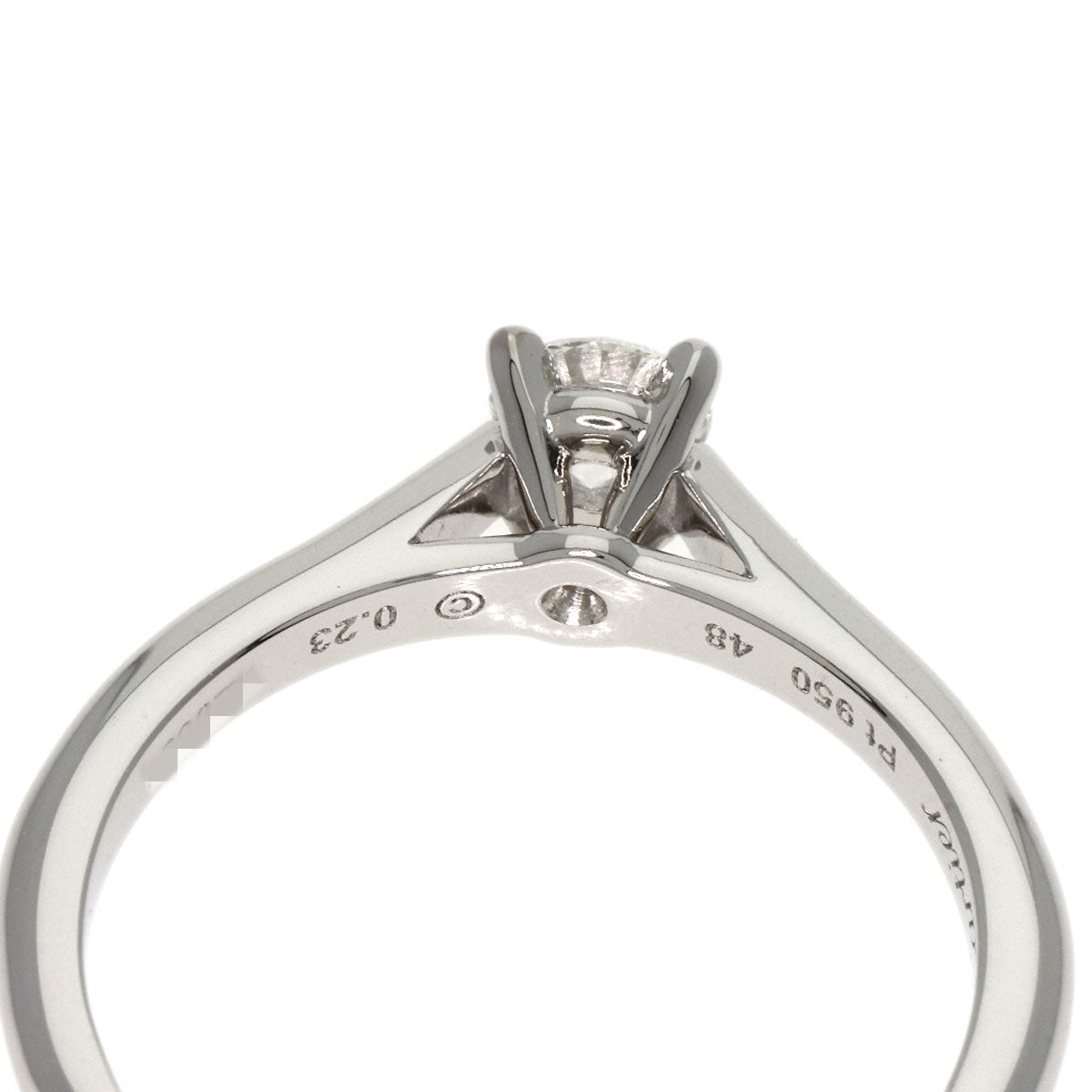 CARTIER Solitaire Diamond # 48 Ring Platinum PT950 Ladies [Used]