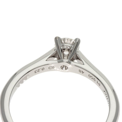 CARTIER Solitaire Diamond # 48 Ring Platinum PT950 Ladies [Used]
