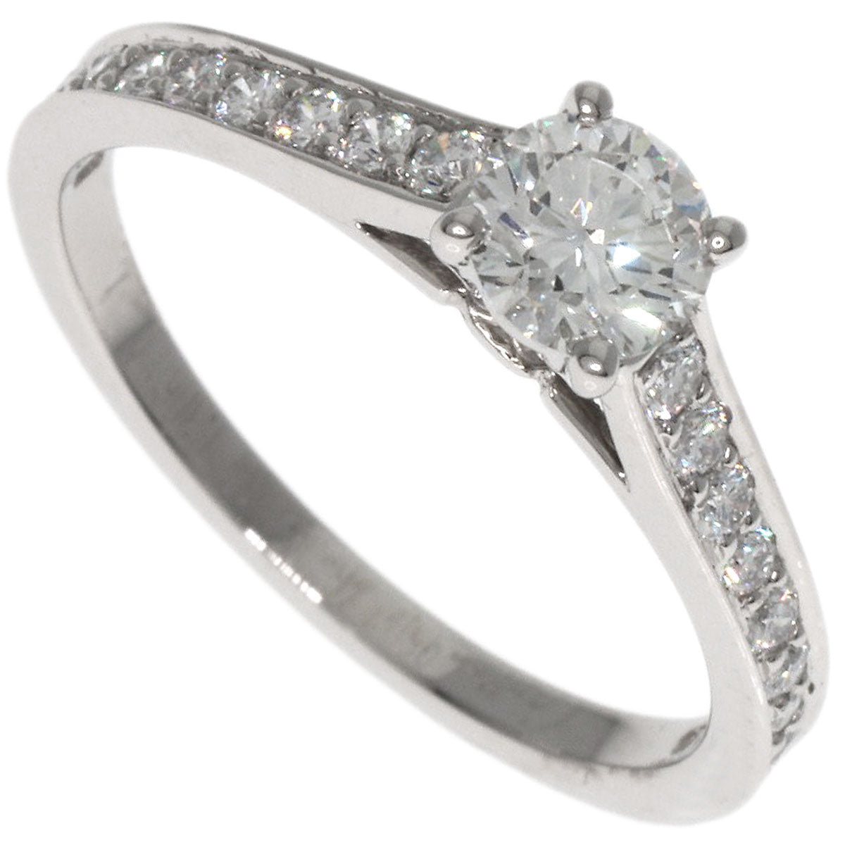 CARTIER Solitaire Diamond # 46 Ring Platinum PT950 Ladies [Used]