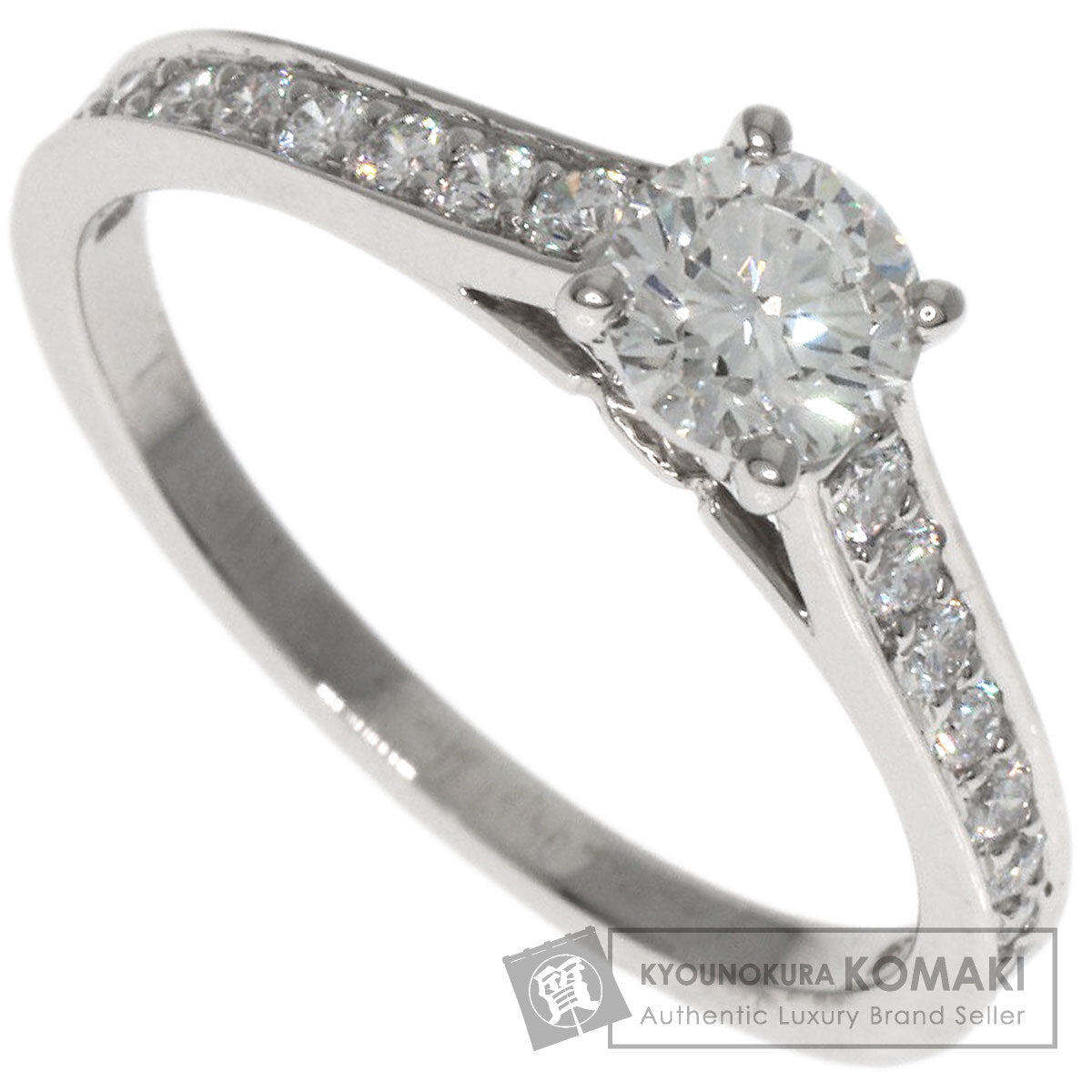 CARTIER Solitaire Diamond # 46 Ring Platinum PT950 Ladies [Used]