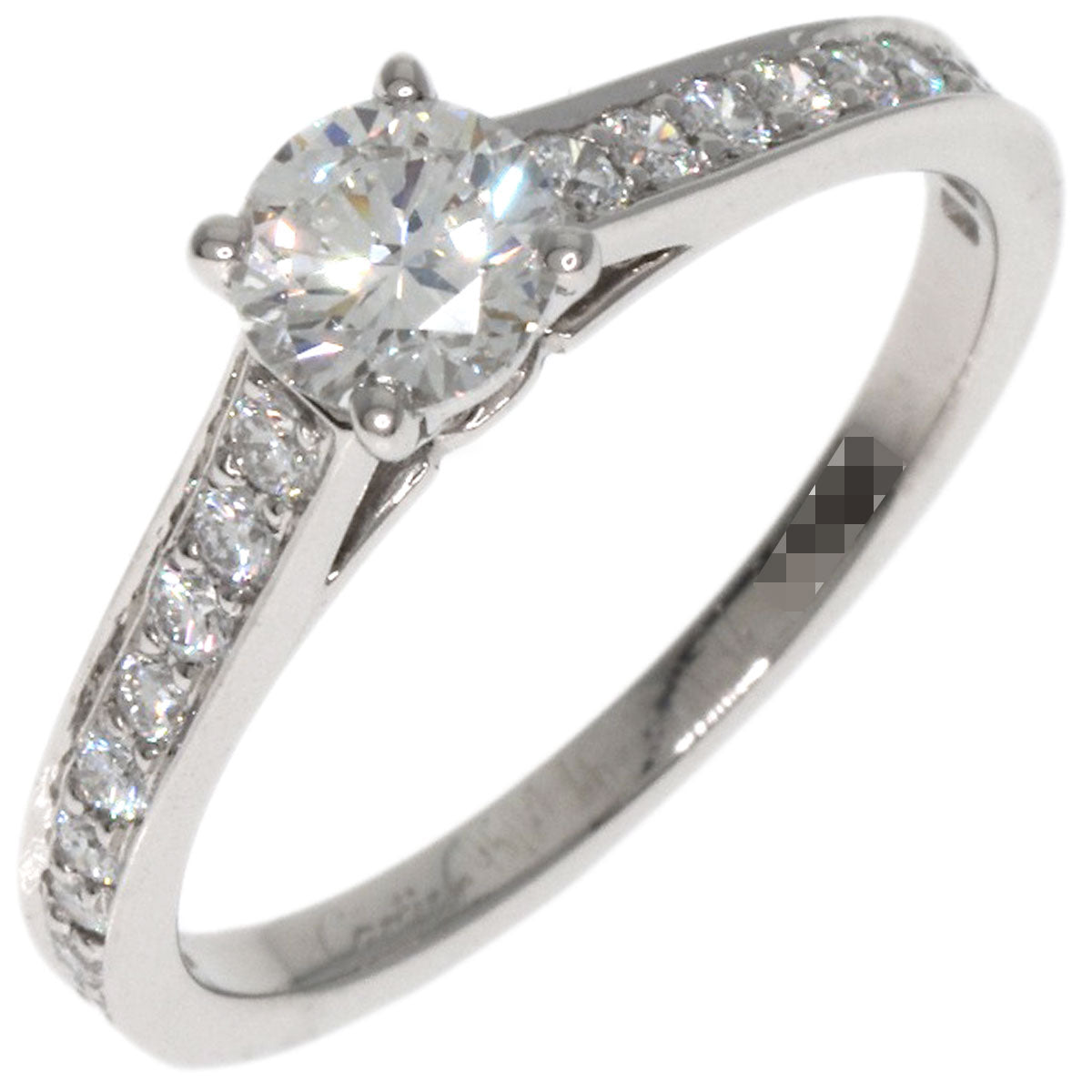 CARTIER Solitaire Diamond # 46 Ring Platinum PT950 Ladies [Used]