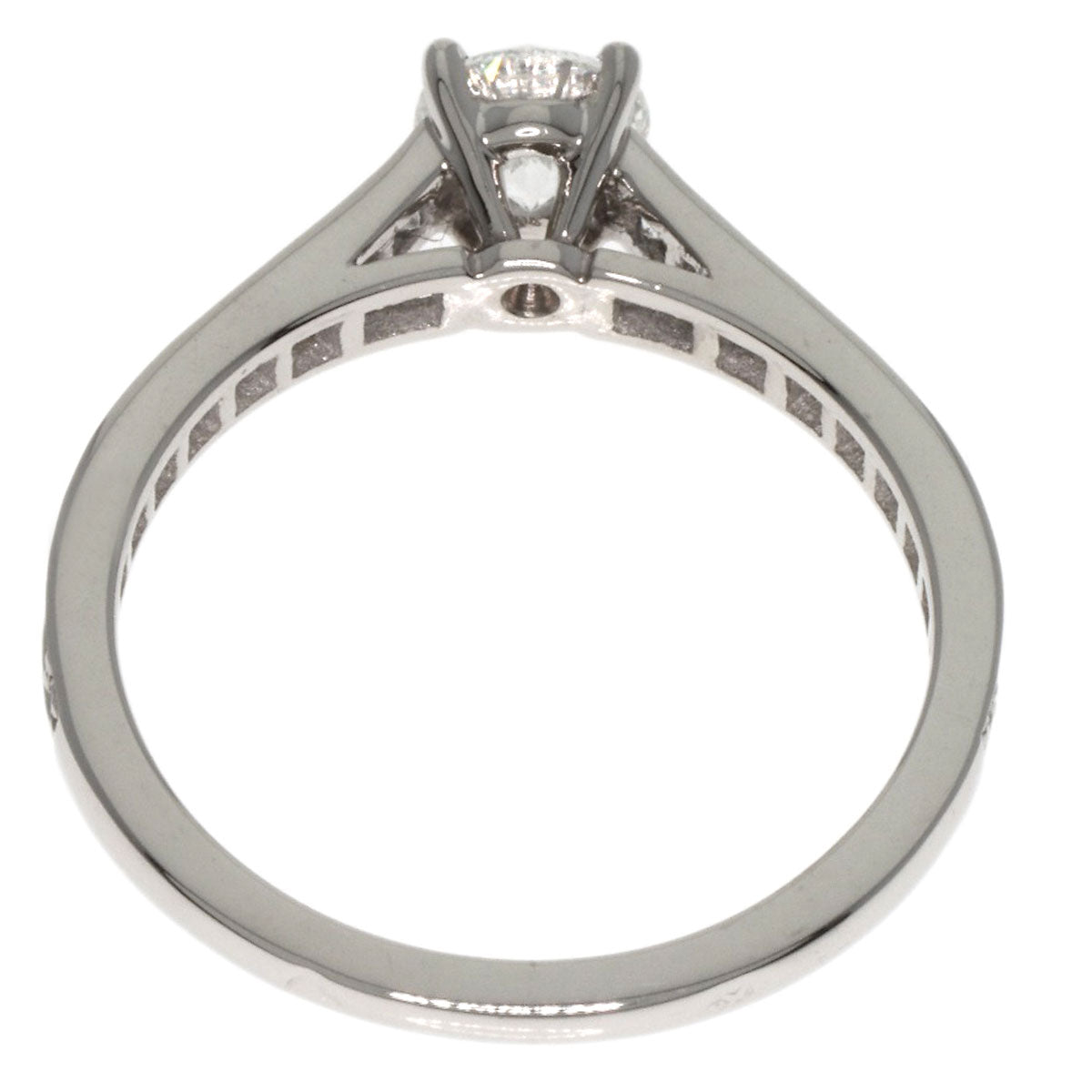 CARTIER   Ring Solitaire Diamond # 46 Platinum PT950 Ladies