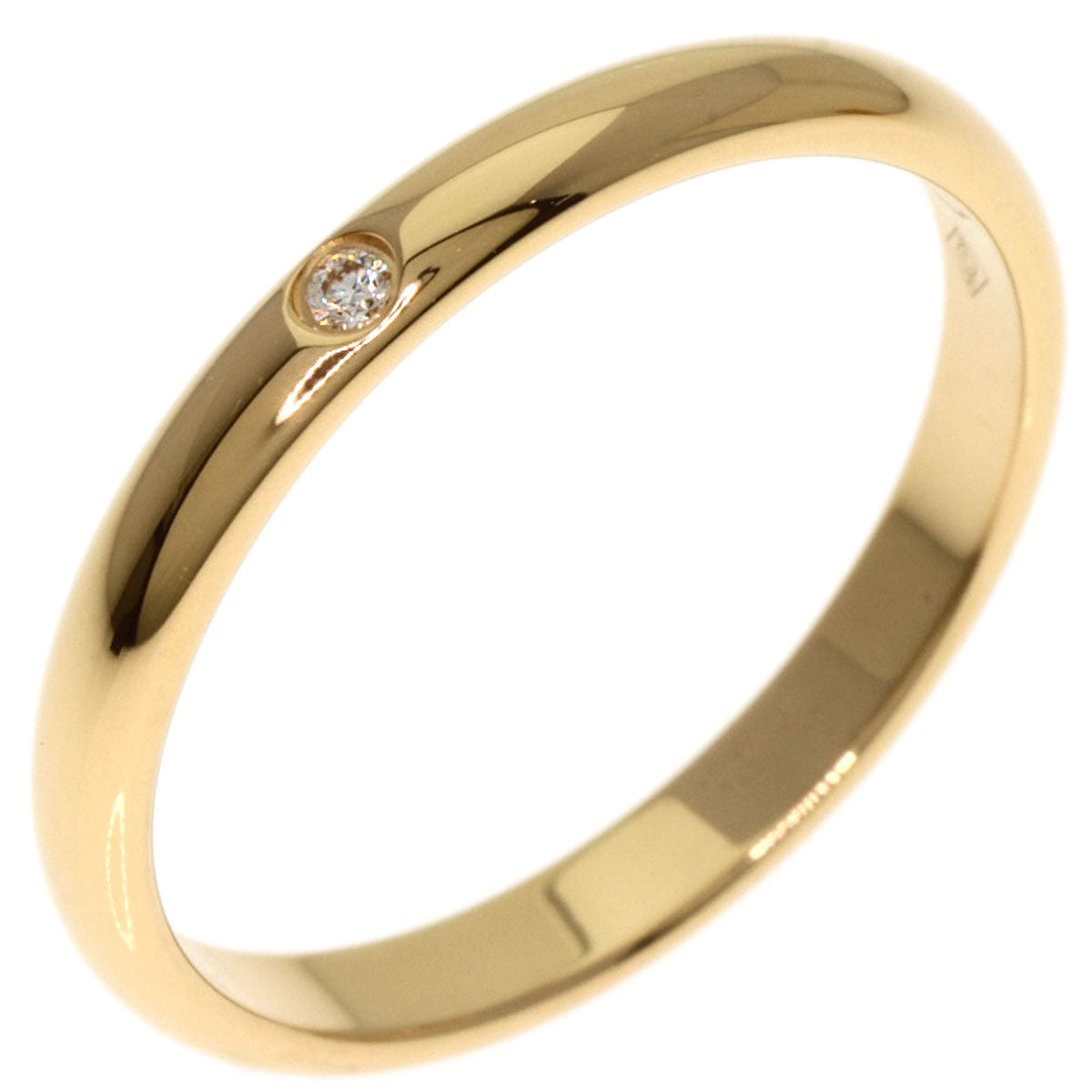 CARTIER   Wedding 1P Diamond #52 Ring  K18 Yellow Gold Ladies  [’†ŒÃ]