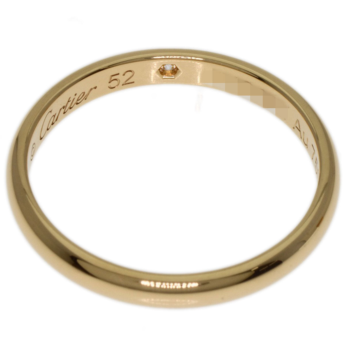 CARTIER   Wedding 1P Diamond #52 Ring  K18 Yellow Gold Ladies  [’†ŒÃ]