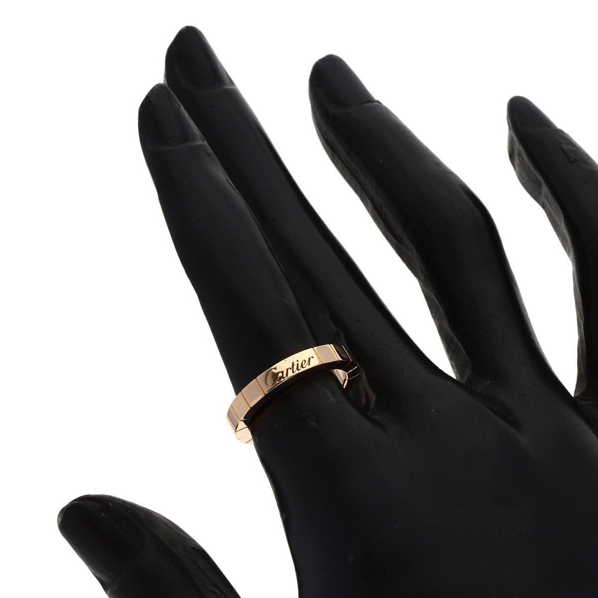 CARTIER Laniere # 49 Ring K18 Pink Gold Ladies [Used]