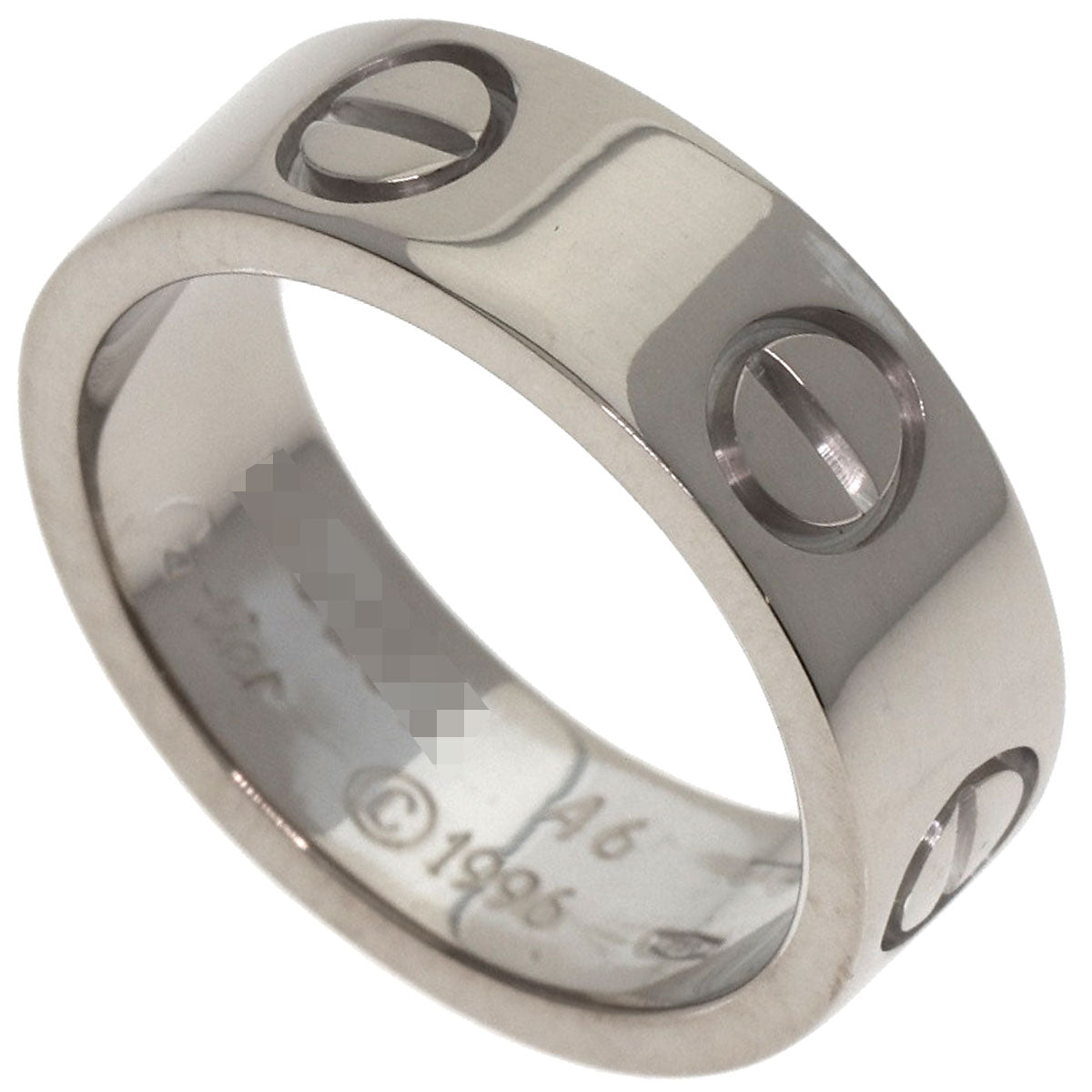 CARTIER love ring #46 Ring K18 White Gold Ladies [Used]