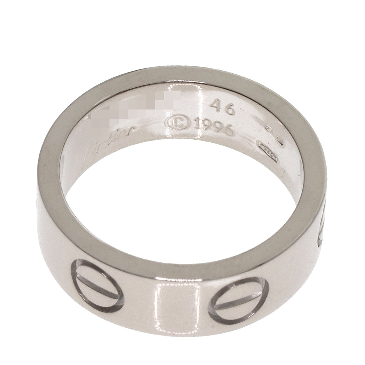 CARTIER love ring #46 Ring K18 White Gold Ladies [Used]