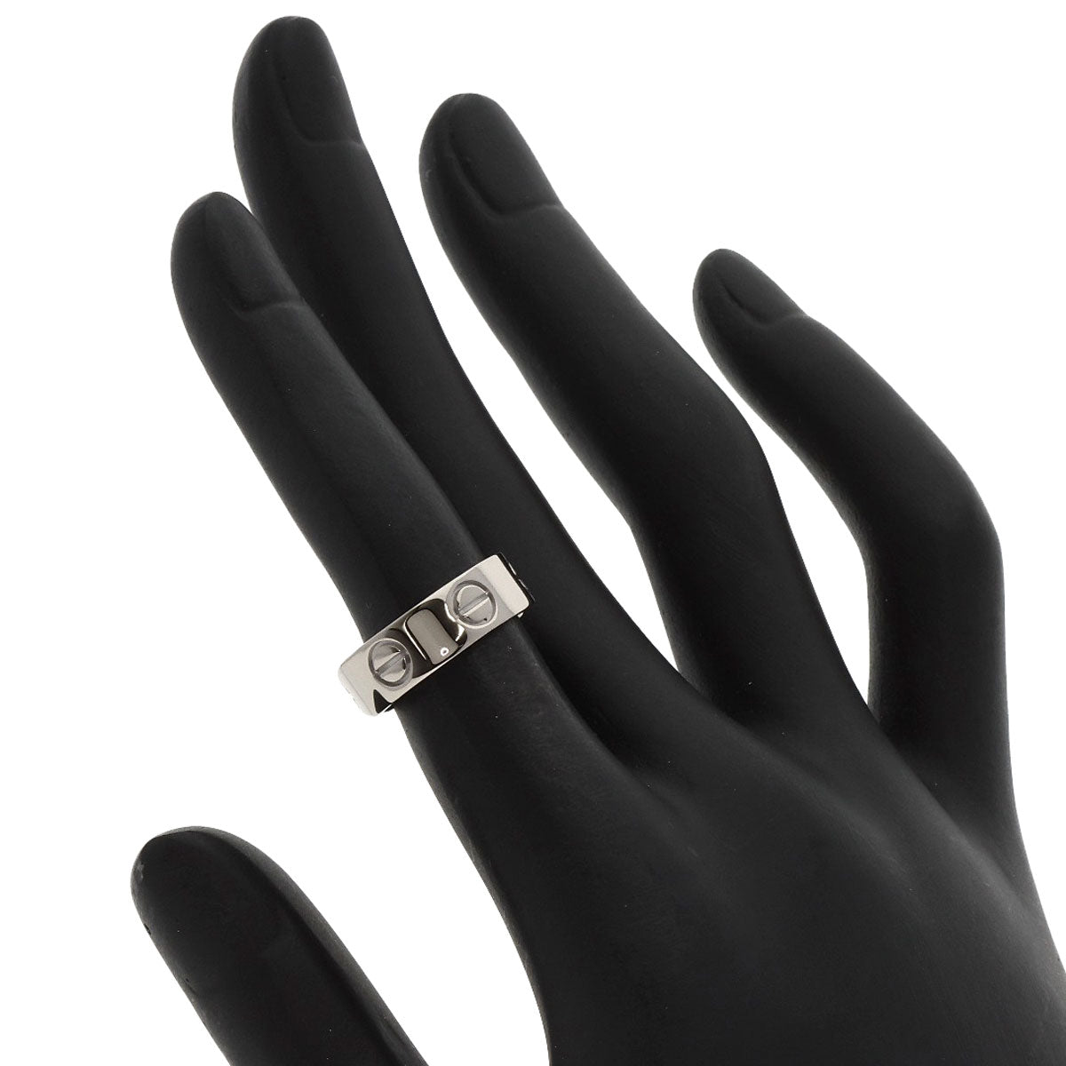 CARTIER love ring #46 Ring K18 White Gold Ladies [Used]
