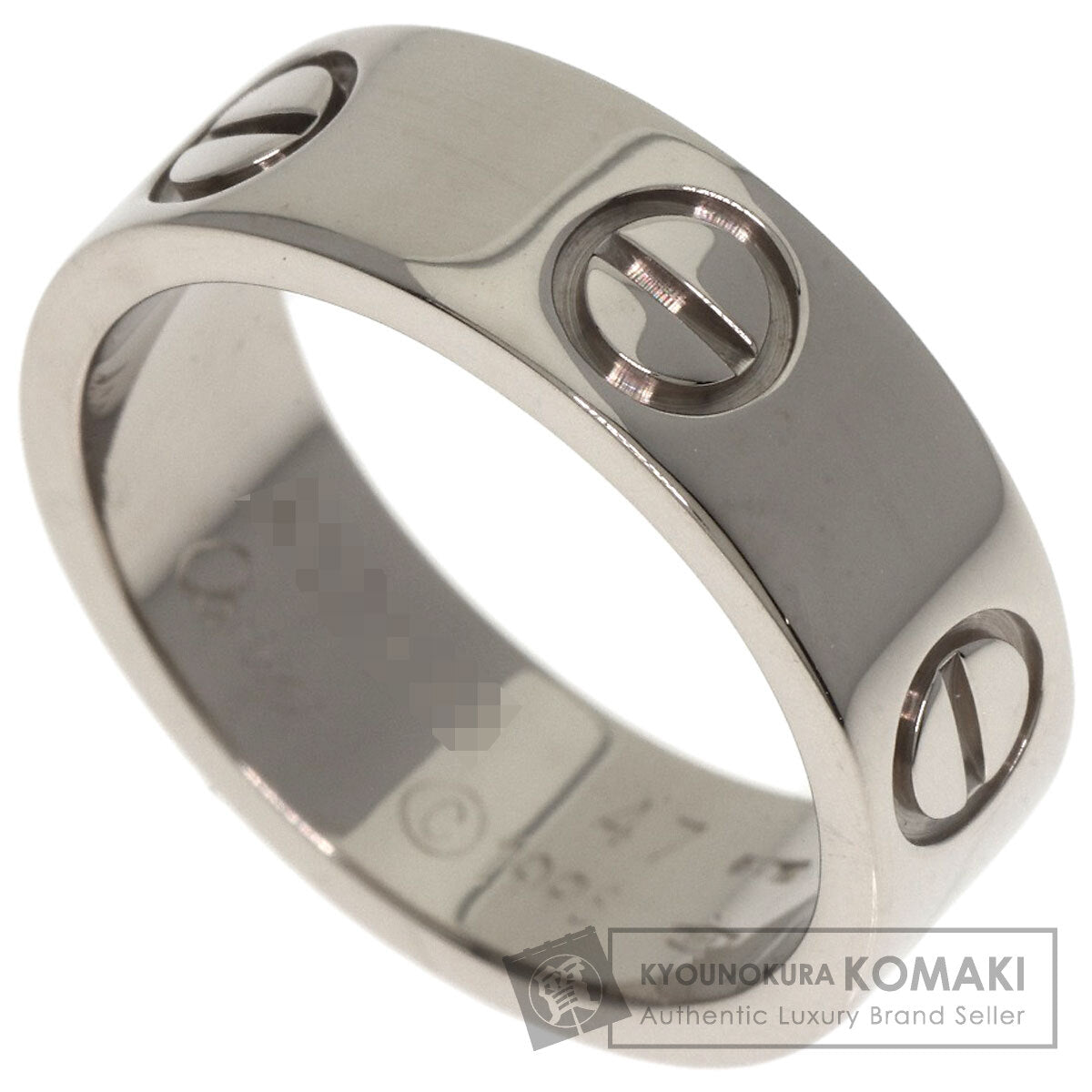 CARTIER love ring #47 Ring K18 White Gold Ladies [Used]