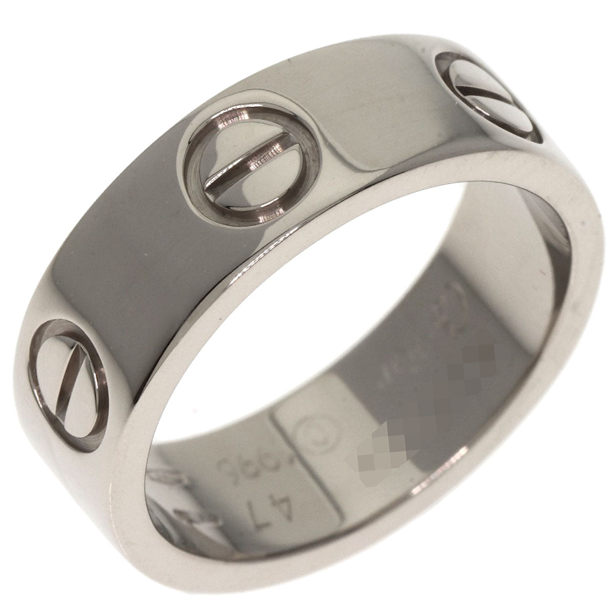 CARTIER love ring #47 Ring K18 White Gold Ladies [Used]