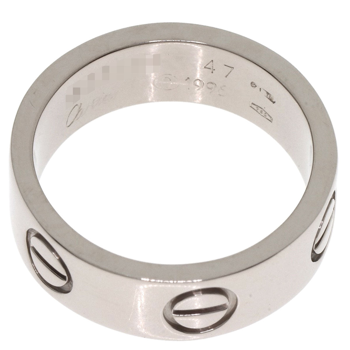 CARTIER love ring #47 Ring K18 White Gold Ladies [Used]