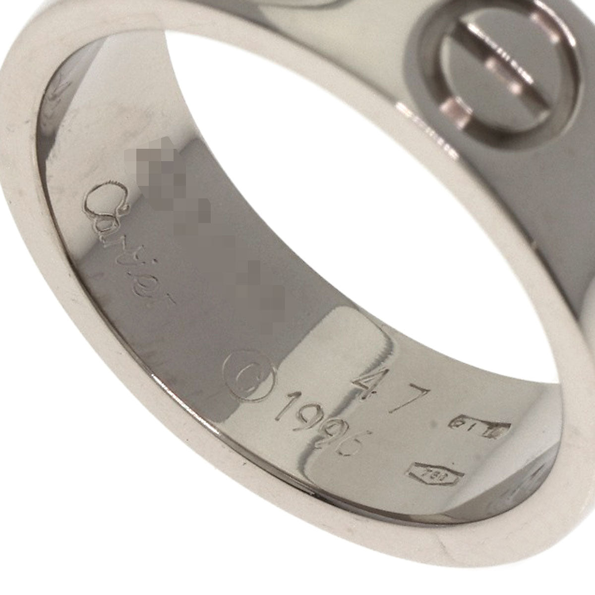 CARTIER love ring #47 Ring K18 White Gold Ladies [Used]